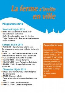 Programme La Ferme en ville au Puy-en-Velay 2015
